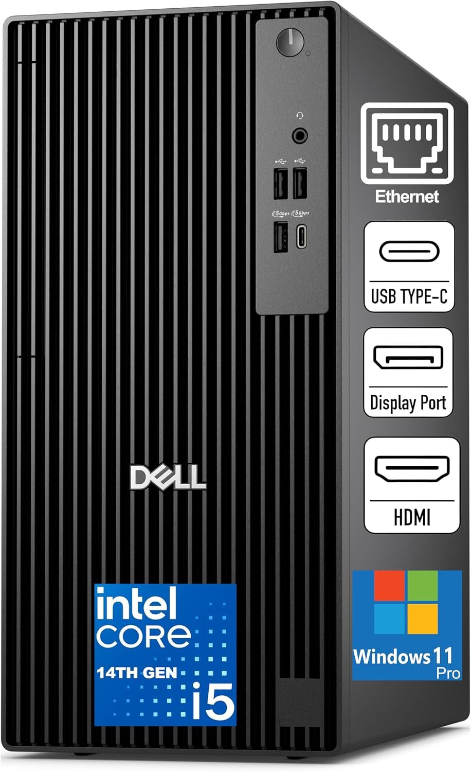Dell Pro Tower Desktop Computer PC (2026 Edition, AI-Ready) for Business Office Work, Intel Core i5-14500 (16GB DDR5 RAM, 512GB SSD), Windows 11 Pro, for Coding, Video & Photo Editing, Remote Work