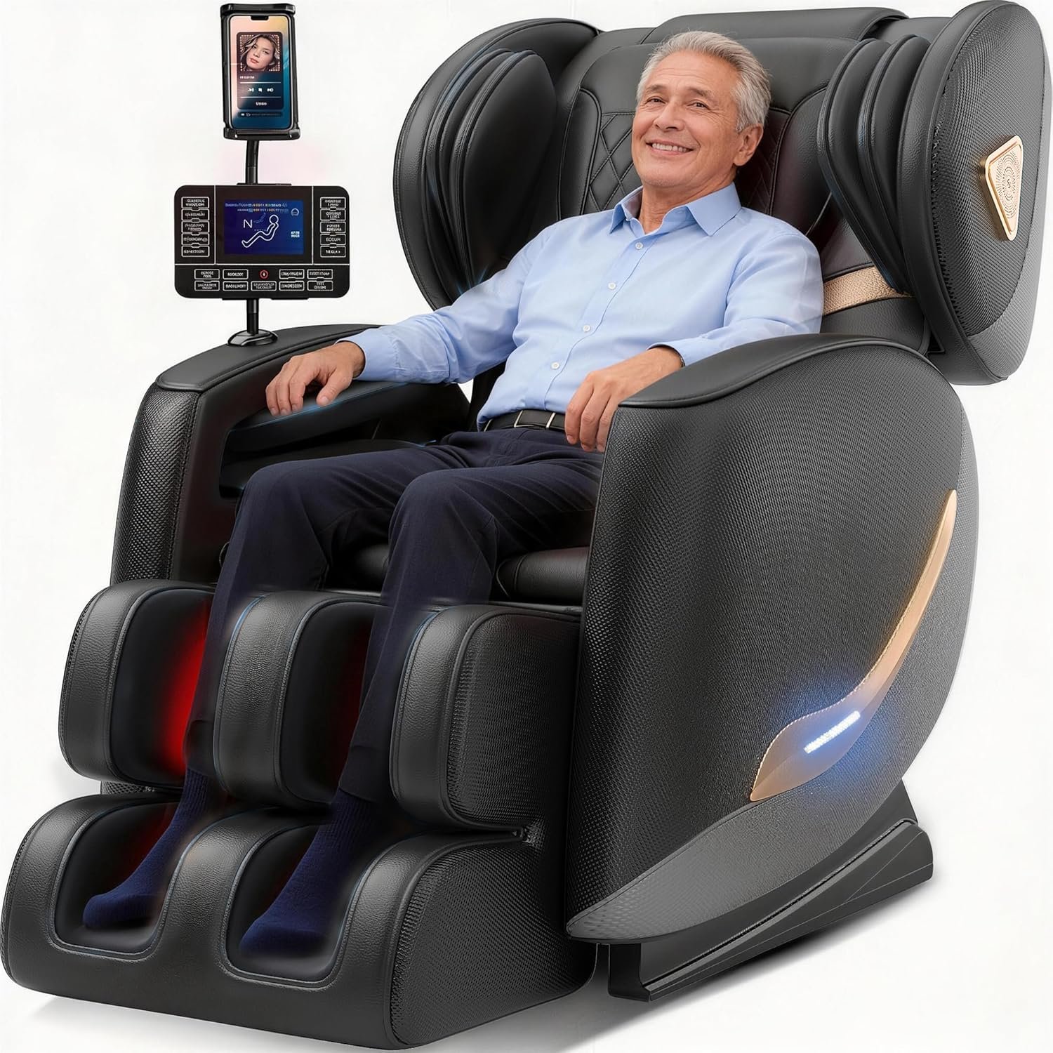 2026 Massage Chair Full Body, Zero Gravity Massage Chair Recliner – Upgraded 10-Point Roller, Heating, Airbags, Foot Roller, Shiatsu Full Body Massage Chairs, Gift for Parent