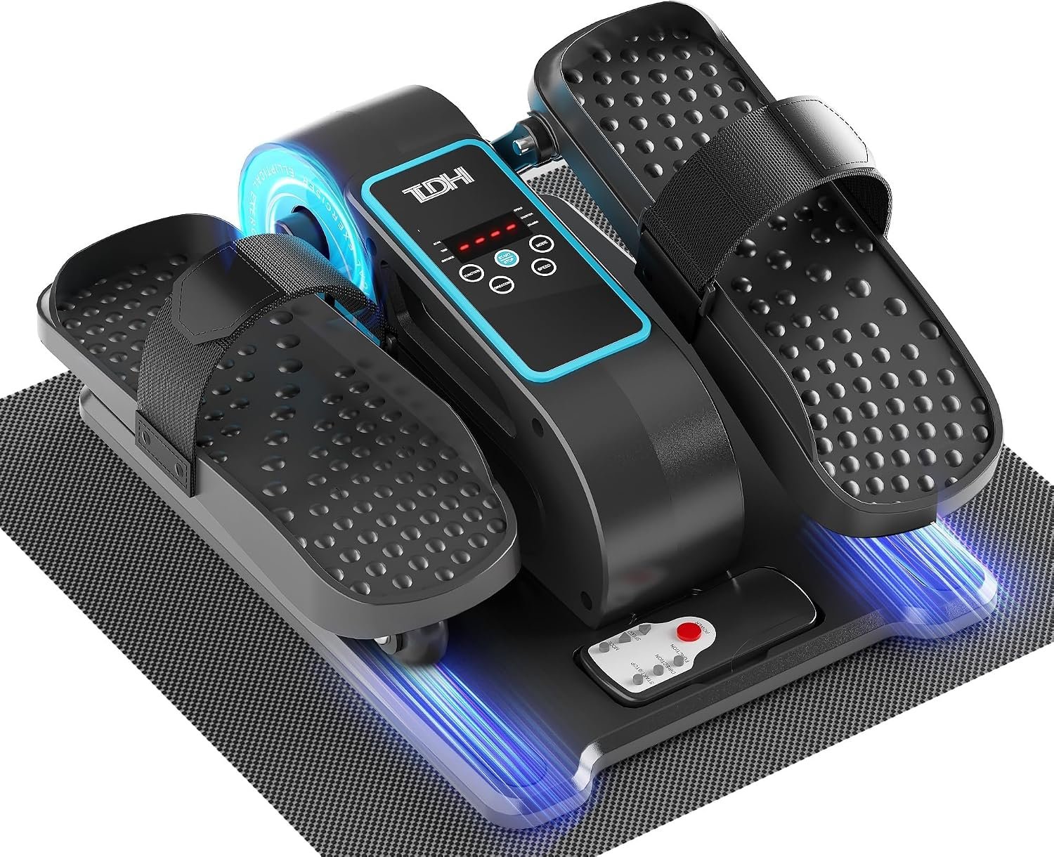 Under Desk Elliptical Machine,Electric Leg Exerciser as Seen on Tv for Senior Adult,Portable Quiet Pedal Exerciser While Sitting with 12 Adjustable Speed Auto&HR Mode for Home Office