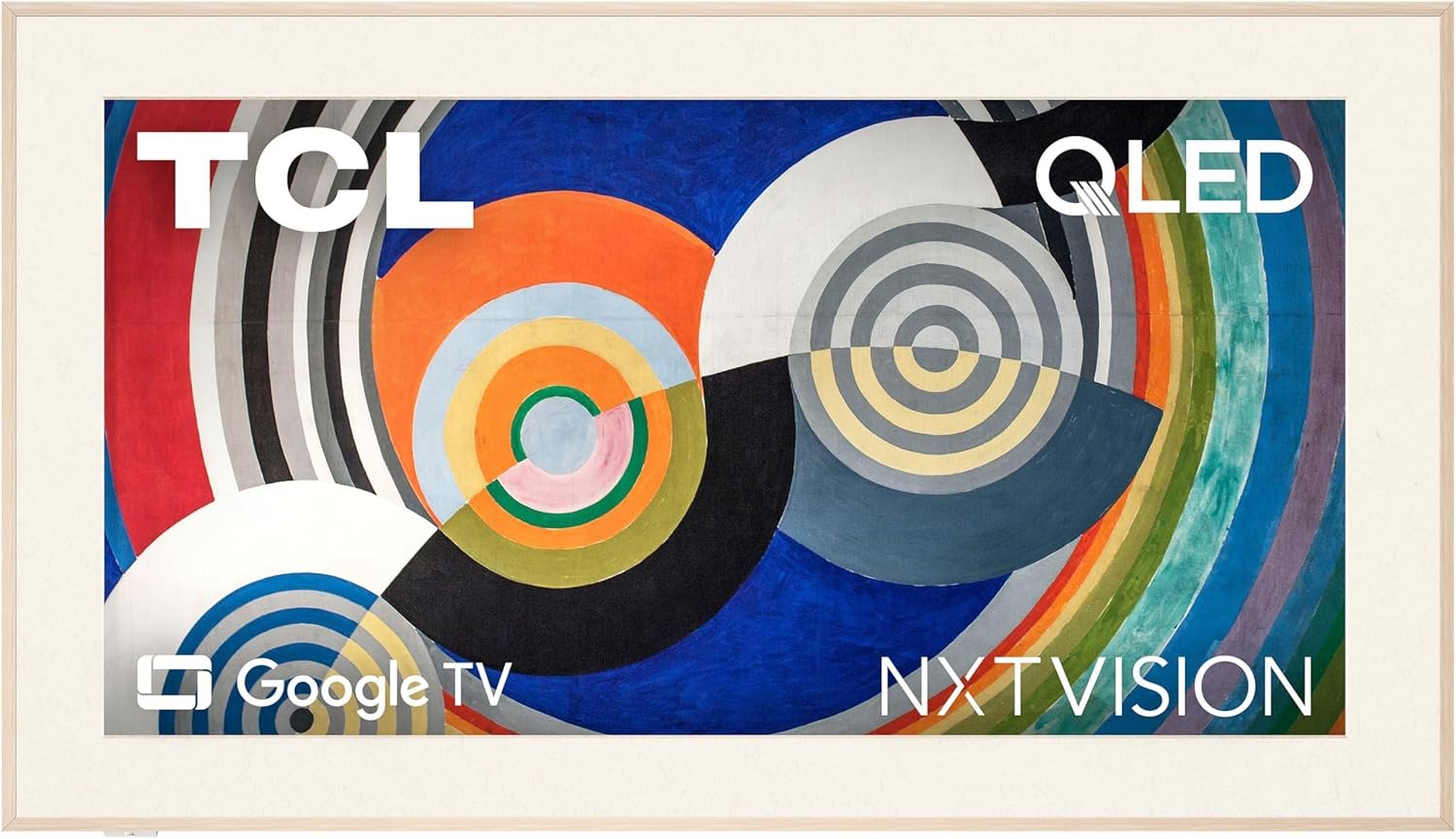TCL 55 Inch Class NXTVISION Series Picture Frame Canvas Art TV | 55A300W, Latest Model | QLED 4K HDR Smart Google TV | 120HZ Dolby Atmos Audio | Alexa Google Apple Streaming Television | Easy Install