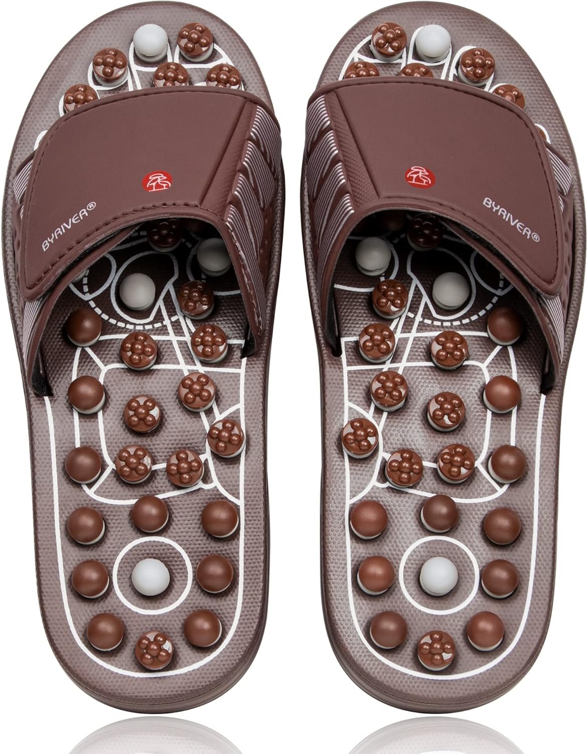 BYRIVER Blood Circulation Foot Massager for Healthy Leg Feet, Cold Leg Therapy Massage Tools, Healthcare Slippers Sandals Shoes, Gifts for Elderly Men Women Mom Dad (03XL)
