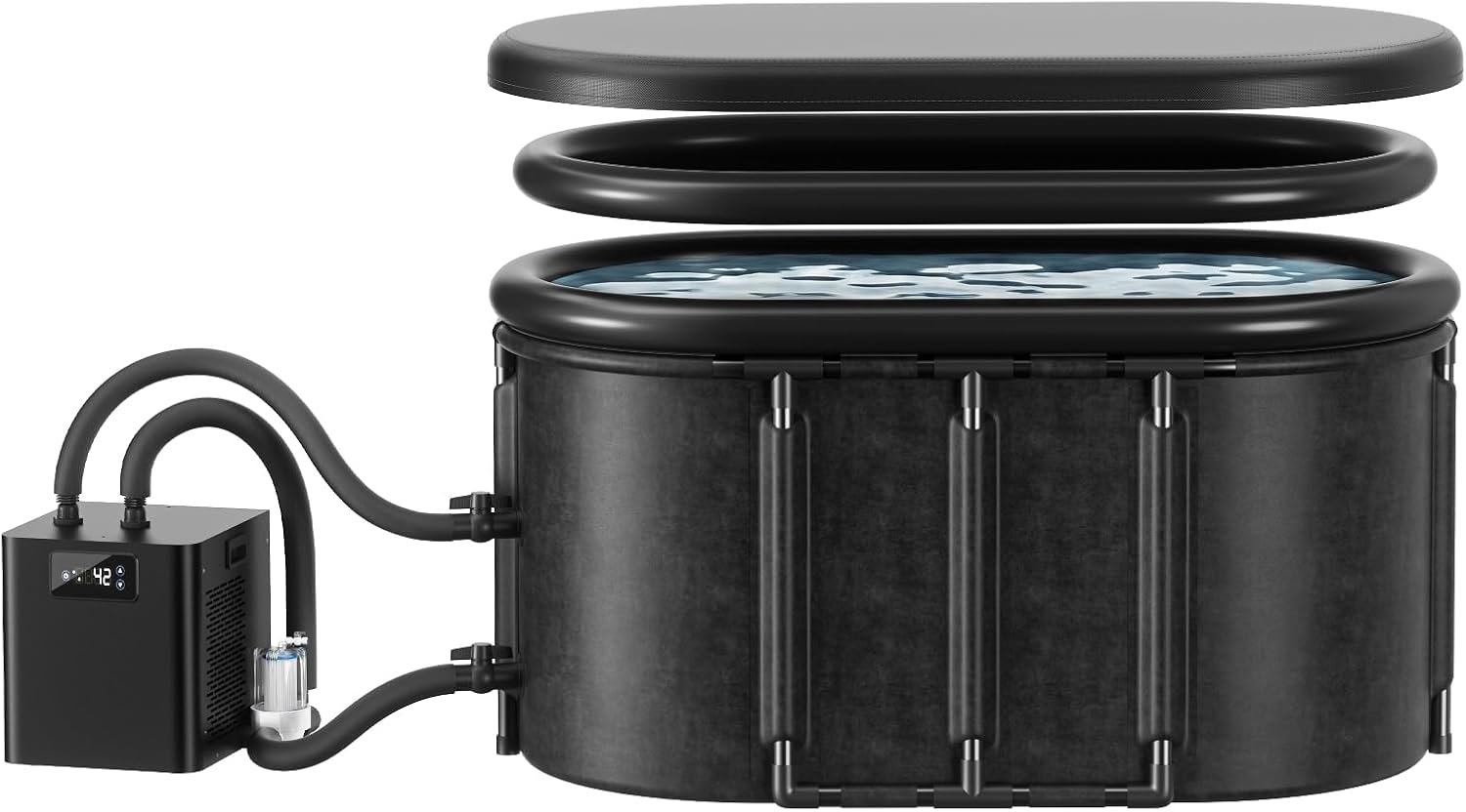 Ice Bath Chiller & Cold Plunge Tub Bundle, 1/3 HP Cold Plunge Chiller with External Filter & Pump, 148Gal Insulated Ice Bath Tub, Cold Plunge with Water Chiller for Home Cold Therapy Recovery
