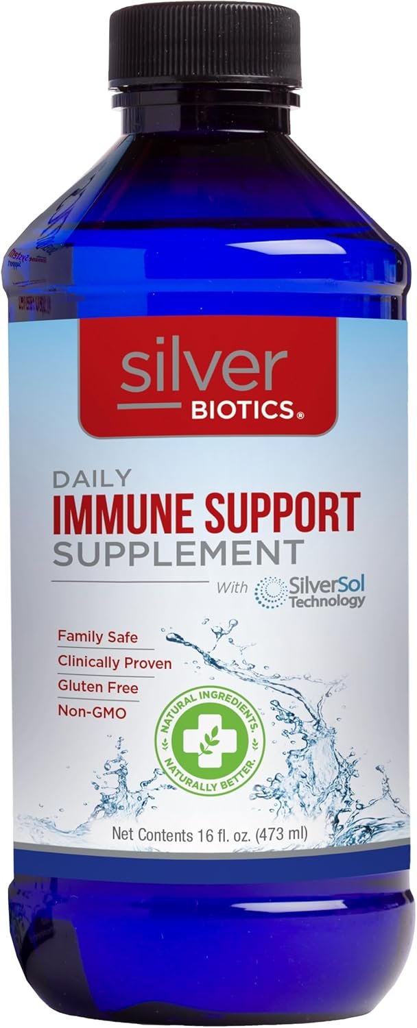 Silver Biotics SilverSol Technology Ag₄O₄ 10 PPM, 16 Fl Oz. Immune Support | Multivalent