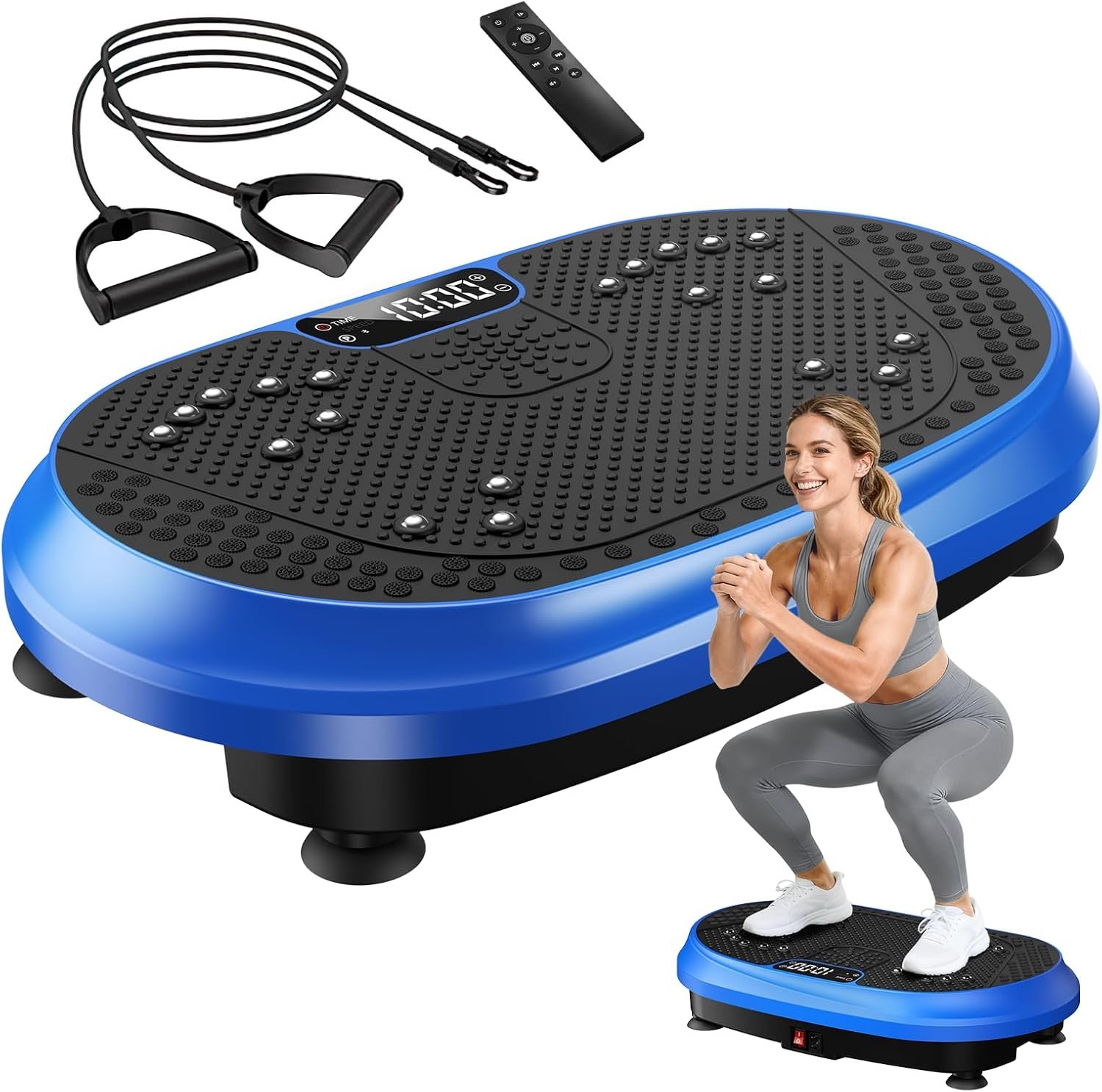 Vibration Plate Exercise Machine for Lymphatic Drainage, Vibrating Fitness Platform, Full Body Shaker Workout Equipment, Vibration Platform Machines Shaping Vibrate Board Sport for Home Exercise Gym