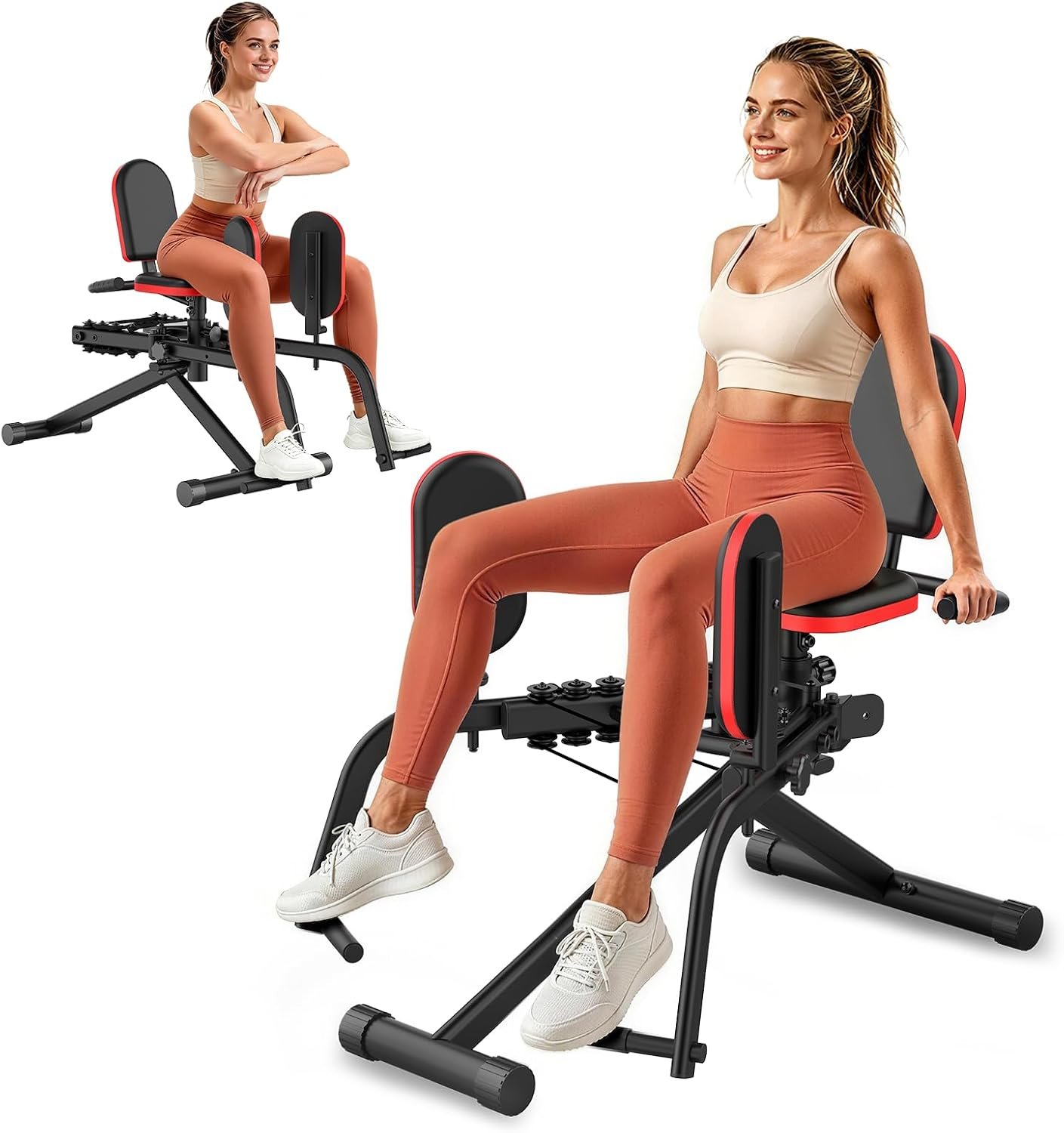 ERGOLIFE 2-in-1 Hip Abductor Adductor Machine, Thigh Workout Equipment